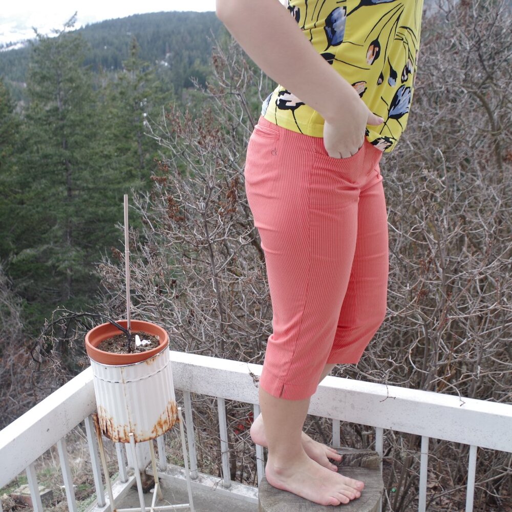 Vintage Calvin Klein Pin Stipped Capris